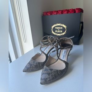 Jimmy Choo - real python heels - size IT 38. Worn condition. Heels need repair